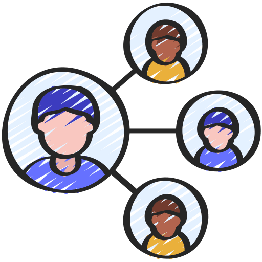 Professional identity and social network illustration